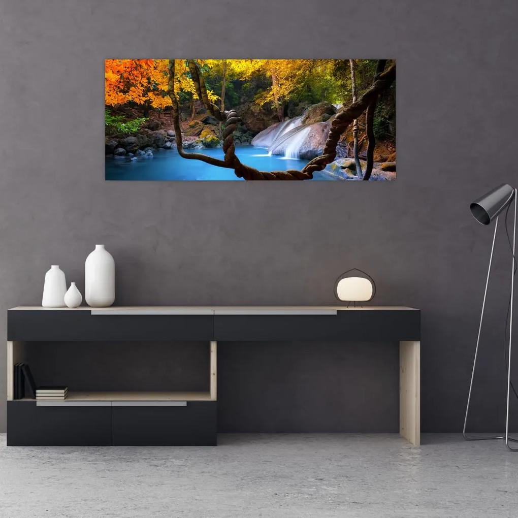 Obraz - Vodopády v Ázii (120x50 cm)
