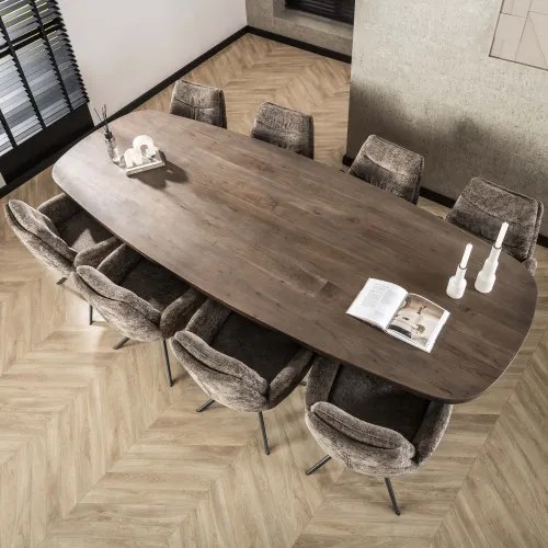 Jedálenský stôl XXL 20-28 Arcadia 300x120cm Drevo Hnedá Acacia  - Komfort-nábytok