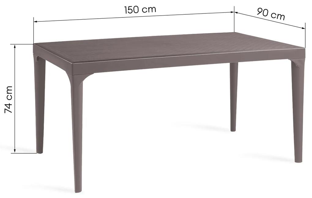 Zahradní stůl ADRIEN 150 cm hnědý
