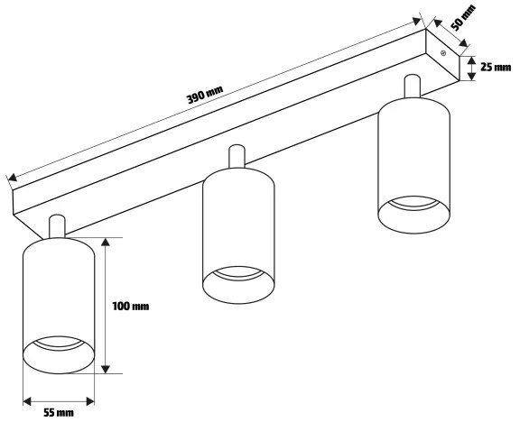BRILAGI - LED Stmievateľné bodové svietidlo SELE 3xGU10/4,8W/230V antracit