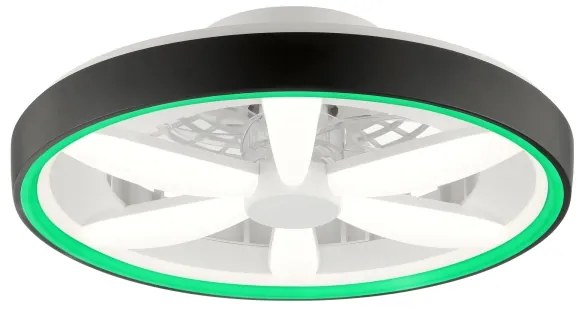 Brilliant - LED RGBW Stropný ventilátor so svetlom GAIANO LED/48W/230V čierna +DO
