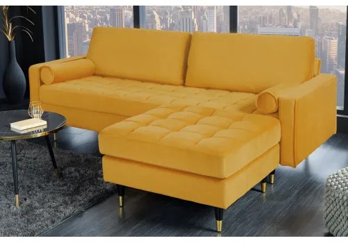 Taburetka 41302 Cozy Zamat Žltá  - Komfort-nábytok