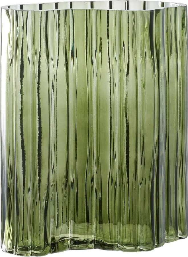 Zelená sklenená váza (výška 26,5 cm) – House Nordic