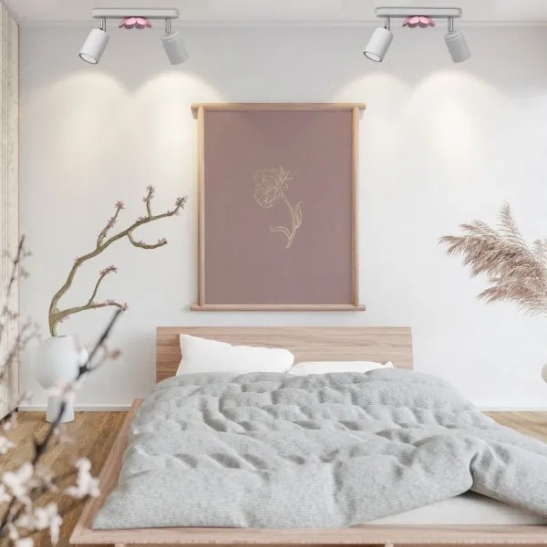 Bodové svietidlo FLOWER 2xGU10/8W/230V biela