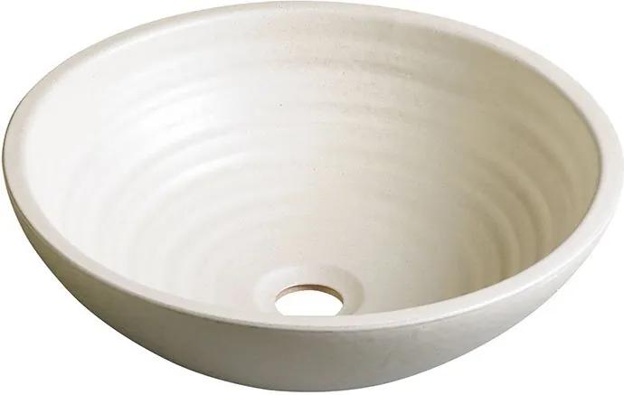 SAPHO - ATTILA keramické umývadlo, priemer 42,5cm, keramické,slonová kost farba (DK005)