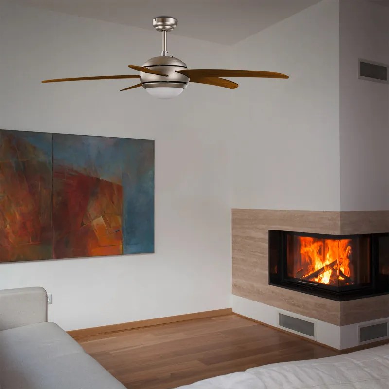 DEMA Stropný ventilátor Pamplona hnedý
