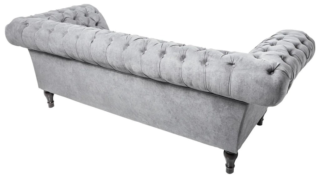 Dizajnová sedačka Rubby Chesterfield 225 cm sivá