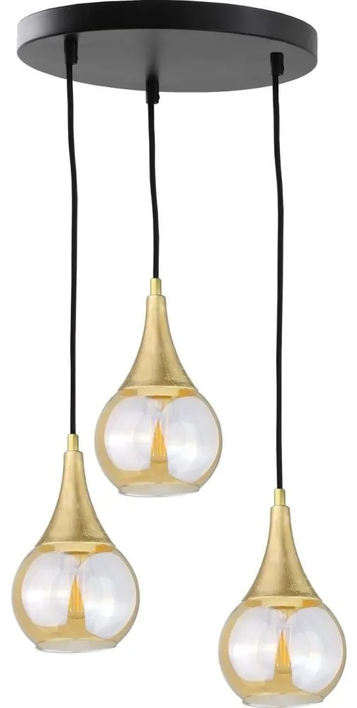 Luster na lanku LACRIMA HONEY 3xE27/60W/230V pr. 30 cm
