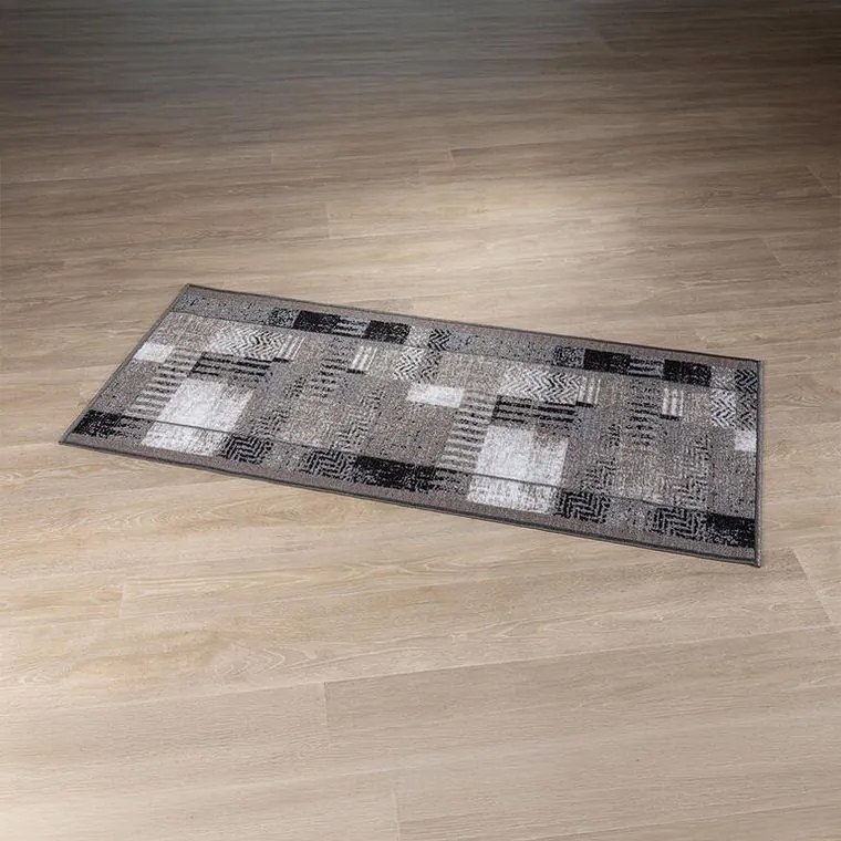 Kusový behúň Patchwork šedá 67 x 150 cm