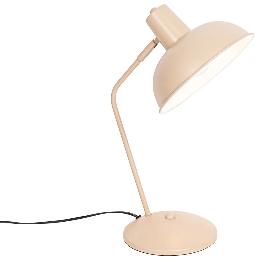 Retro stolná lampa béžová - Milou