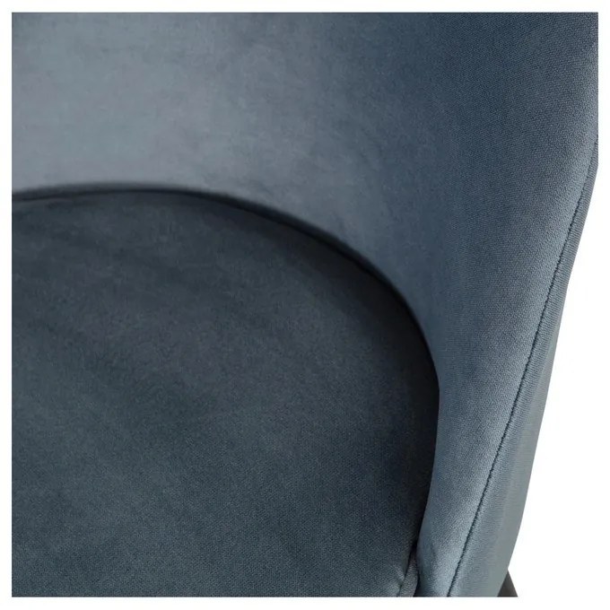 Modré zamatové jedálenské stoličky v súprave 2 ks Vogue – WOOOD