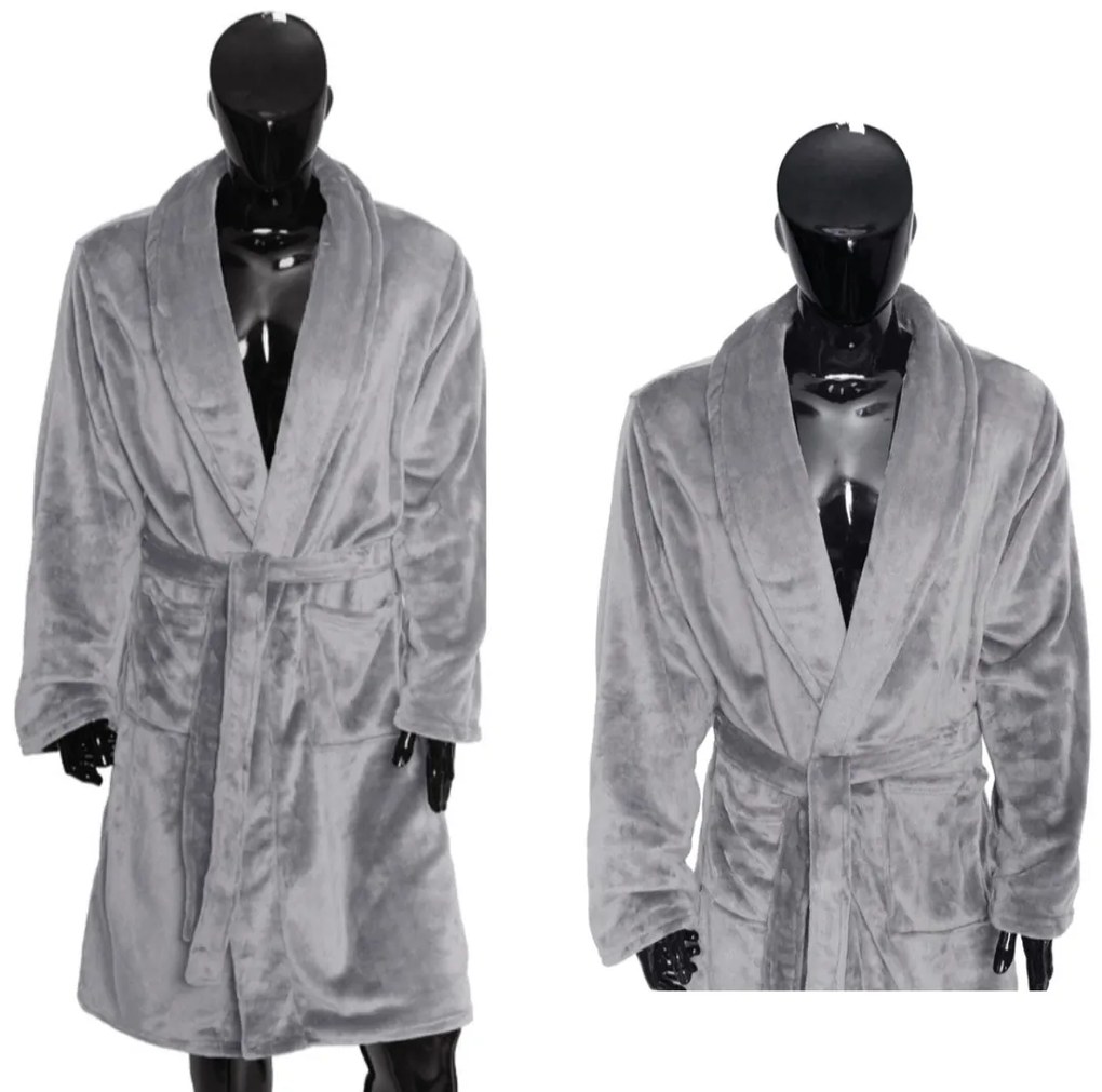 Župan z mikrovlákna Queen Sivý TiaHome - S