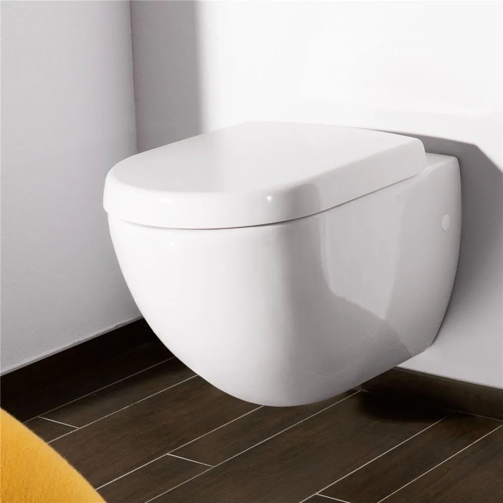 VILLEROY &amp; BOCH Subway WC sedátko s poklopom, s funkciou QuickRelease, biela alpská, 9M55Q101