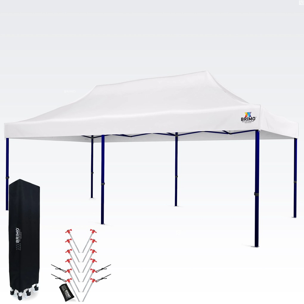 BRIMO Nepremokavý Párty Stan 3x6 m – Bezstarostná Oslava pod 16,5 m² Strechou - bez 3 stien - Biela 28