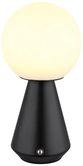 Globo 21029S - LED stmievateľná nabíjacia stolná lampa SORA 1,5W/5V 1800 mAh čie