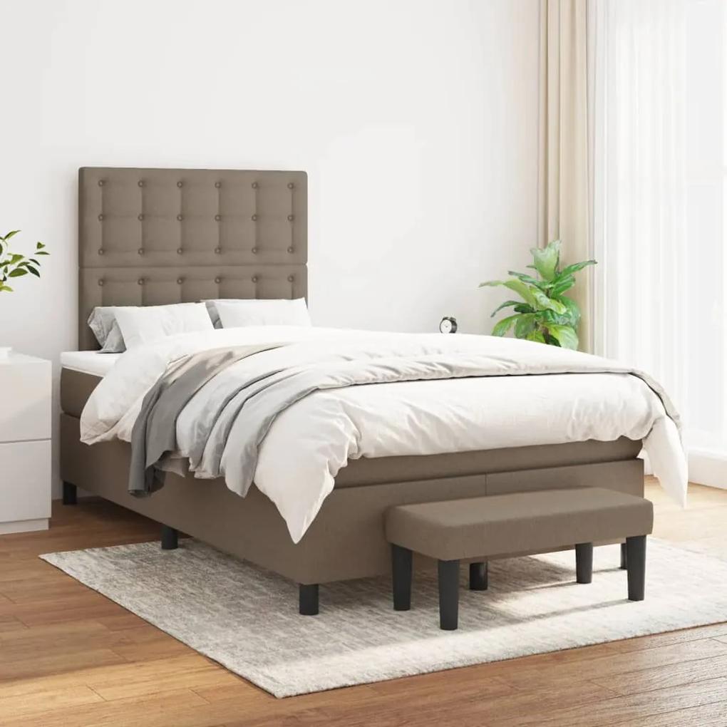 Boxspring posteľ s matracom sivohnedý 120x200 cm látka 3136905