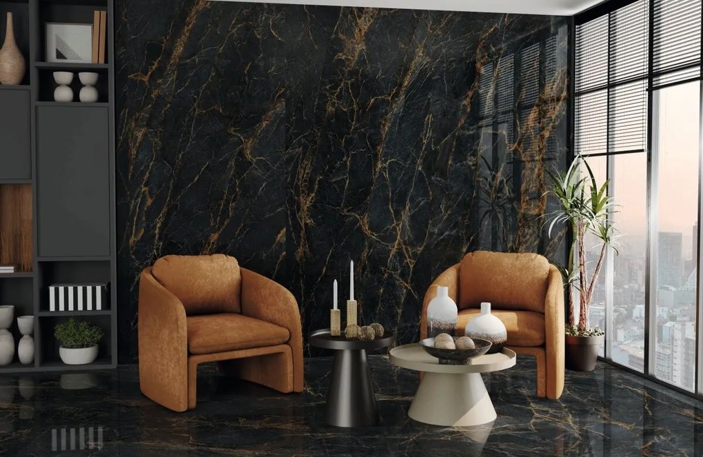 Dlažba Majestic Black Pulido 120x120 R