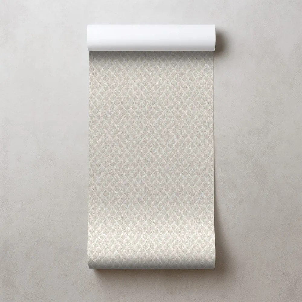 Tapeta svetlé béžové geometrické vzory