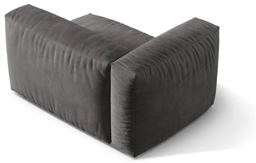 Sivý zamatový modul pohovky (ľavý roh) Martina – Micadoni