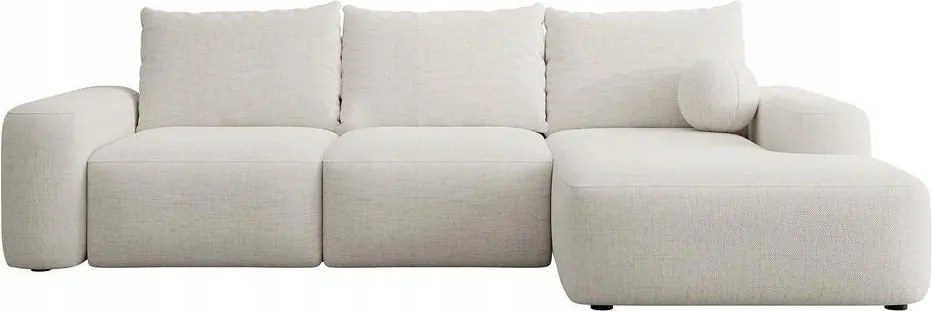 Rohová sedacia súprava Carlito (p) (krémová čierna)