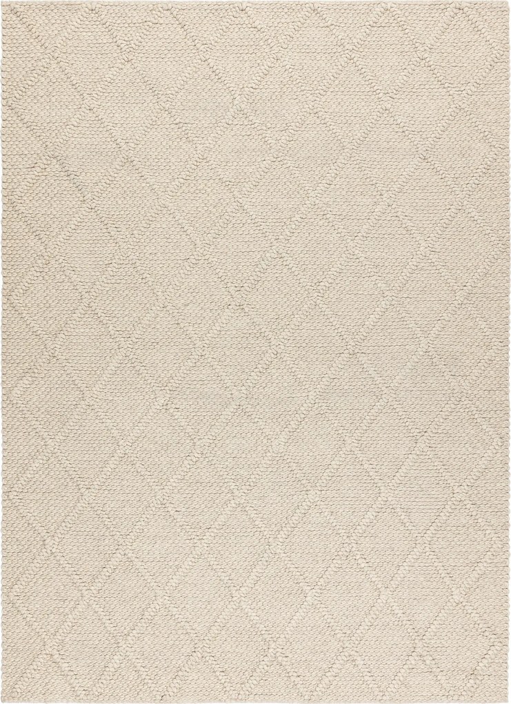 Dywany Łuszczów, Kusový koberec Tahar 99001B cream, 120x180, biela, obývacia izba