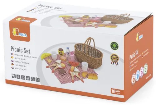Pikniková sada s košíkom Viga 44676