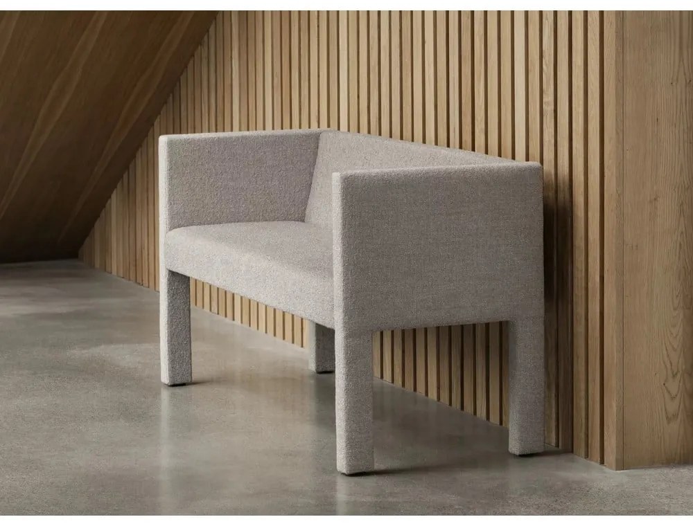 Béžová lavica z textílie buklé Sitta – Blomus