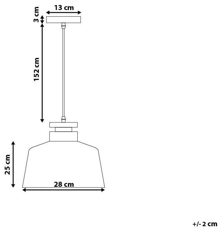 Čierna závesná lampa DANUBE Beliani