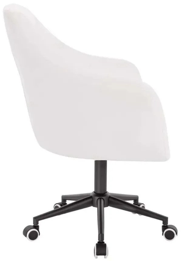LuxuryForm DESIGN Kreslo ANDORA na čierne podstave s kolieskami - biele