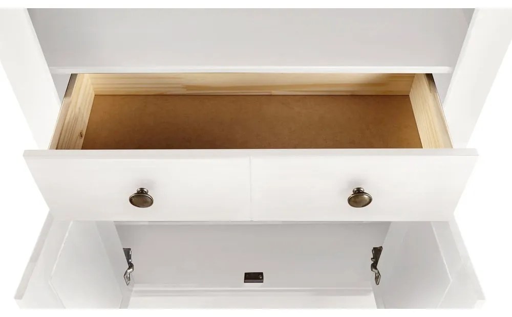 Biela knižnica z borovicového dreva 181x31 cm Mille – Støraa