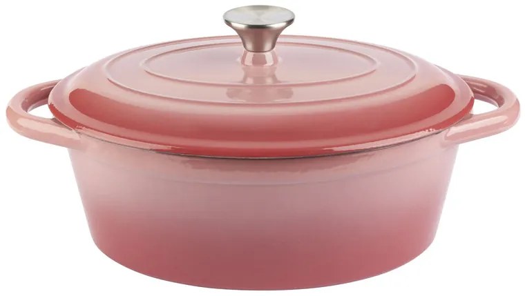 ERNESTO® Liatinový pekáč, 4 l (ružová) (100360468)
