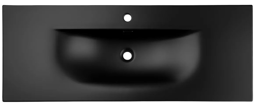 Keramické zápustné umyvadlo Sky1 120 cm DP matné černé