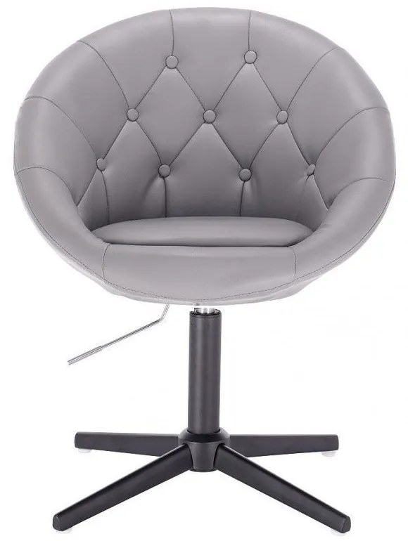 LuxuryForm DESIGN Kreslo VERA na čiernom kríži - šedé