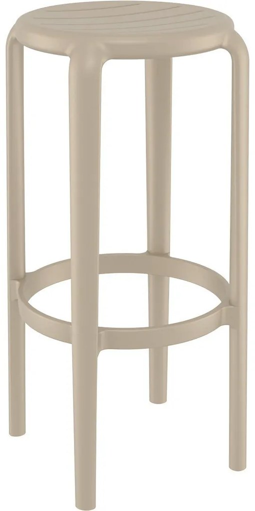 TOM BAR 75 záhradná barová stolička white