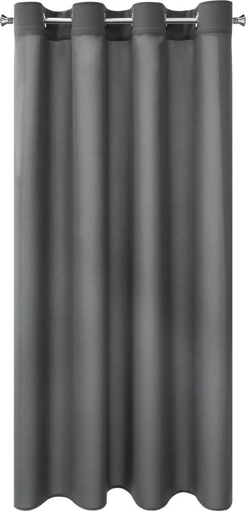 KRÁTKY ZÁVES NA KRÚŽKOCH RITA 140X175 CM GRAFITOVÁ