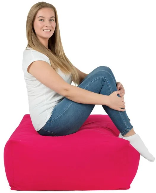 Plyšová taburetka ružová