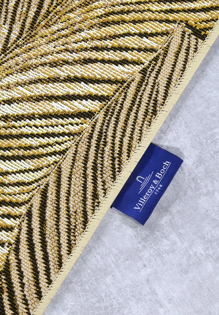 Villeroy & Boch, Kusový koberec Villeroy & Boch 106059 Gold, Black – na von aj na doma, 120x180, žltá, chodba / predsieň