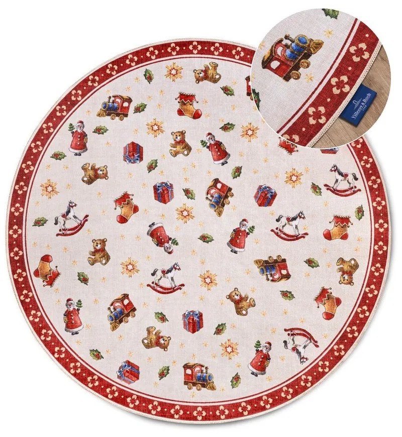 Červený okrúhly koberec s vianočným motívom ø 150 cm Red Christmas – Villeroy&amp;Boch