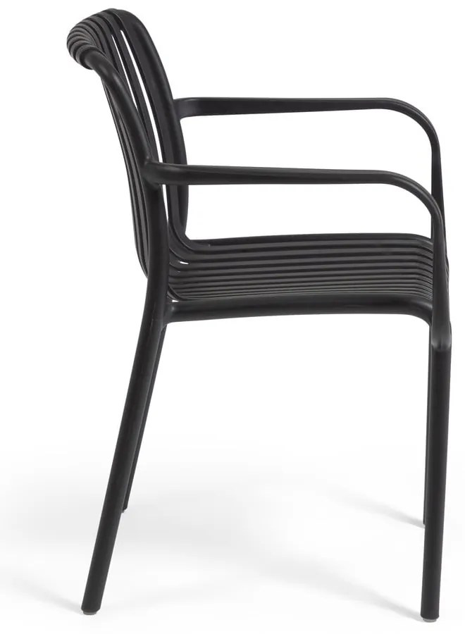Čierna záhradná stolička Kave Home Isabellini
