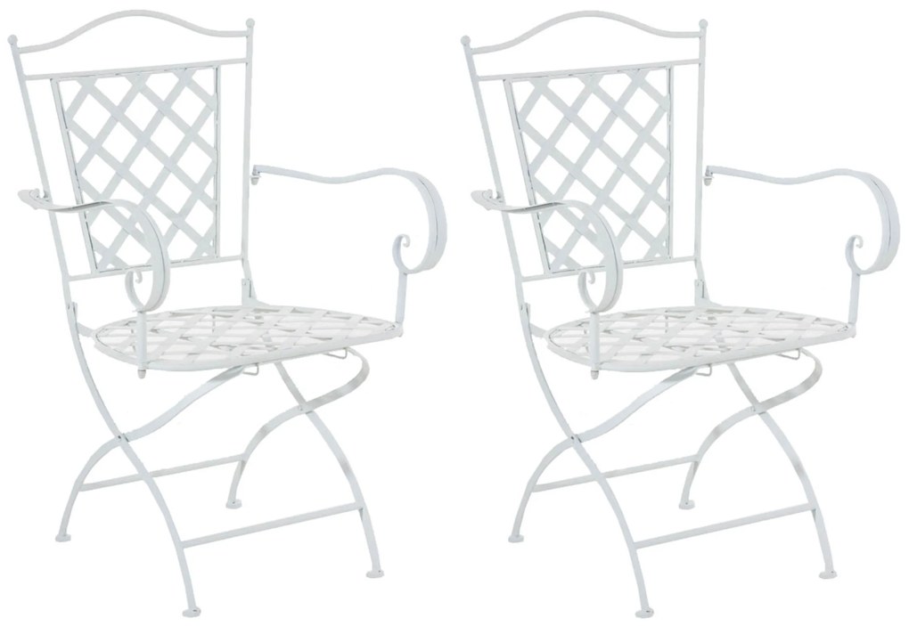Kovová stolička Adara (SET 2 ks) - Biela