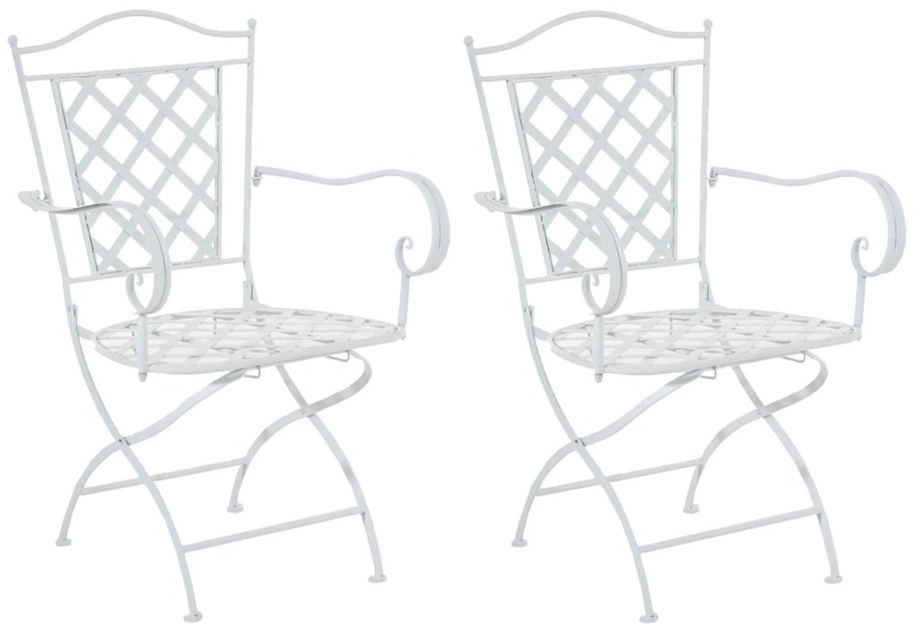 Kovová stolička Adara (SET 2 ks) - Biela