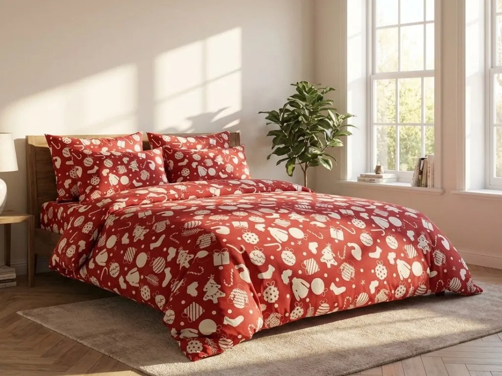 Bavlnené obliečky GIFTY červené Rozmer obliečky: 70 x 90 cm | 140 x 200 cm