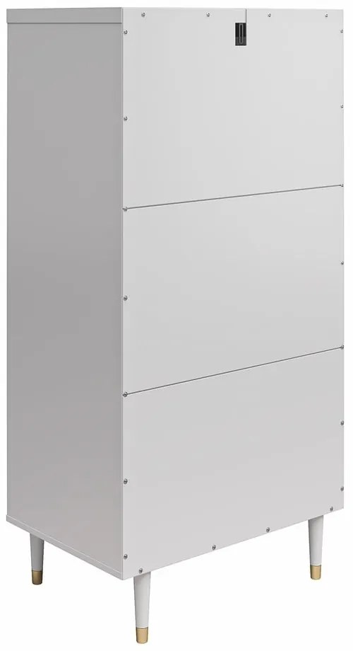 Svetlosivá vysoká komoda 70x141 cm Elizabeth – CosmoLiving by Cosmopolitan