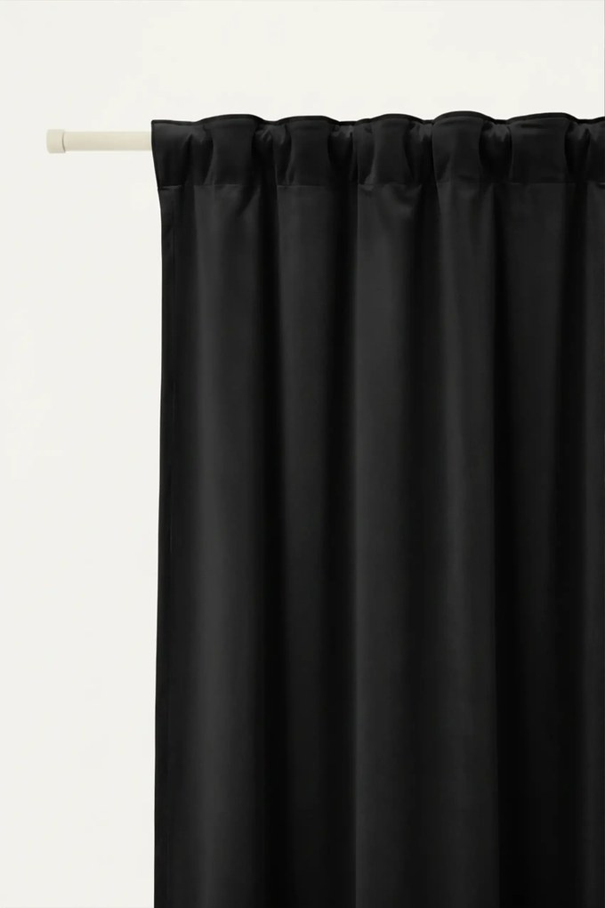 Velúrový záves SOFT VELVET čierny na riasiacu pásku Rozmer: 140x270 cm