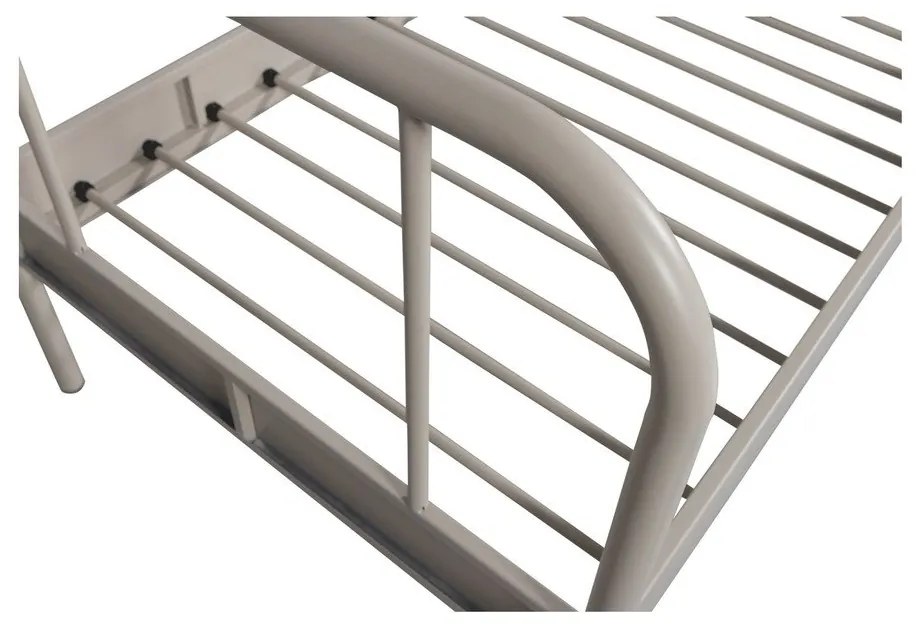 Béžová kovová jednolôžková posteľ s roštom 90x200 cm Mata – WOOOD