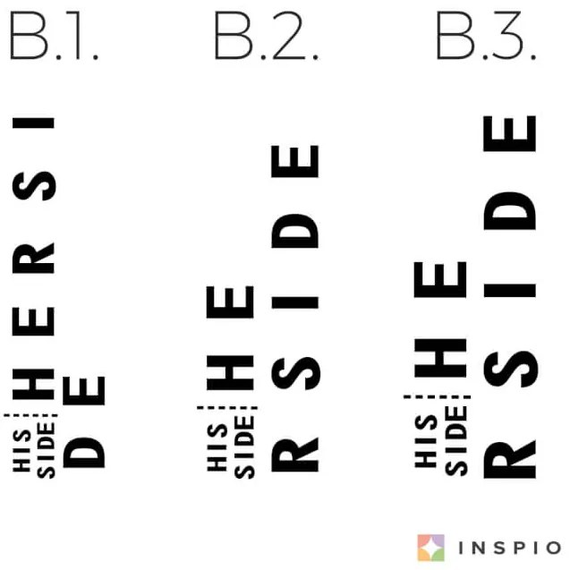 Nálepky na stenu do spálne - His side, Her side