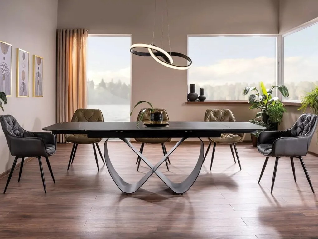 Olivová stolička CHERRY z eko kože