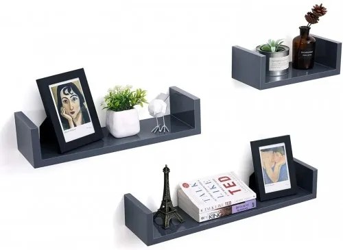 Sada nástenných políc SONGMICS LWS66GY