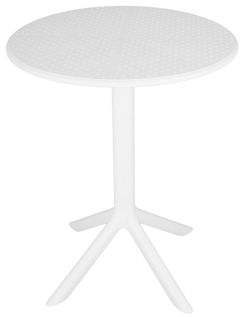 SIERRA Biela - MODERNÝ OKRÚHLY ZÁHRADNÝ STÔL (do kuchyne, kaviarne, záhrady)