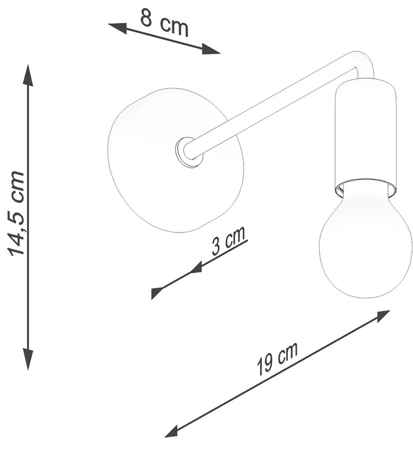 Sollux Lighting Nástenné svietidlo NORAH čierne